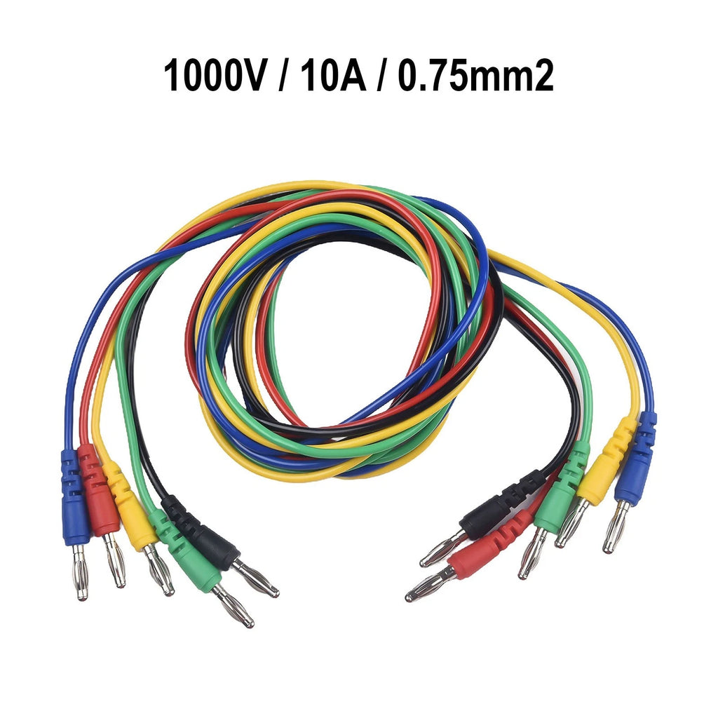 5PCS Copper Banana Plug Test Leads for (100cm)
