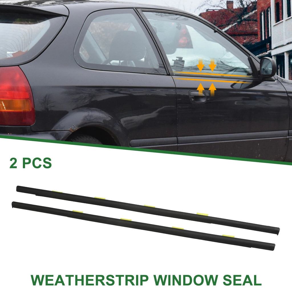 Window Weatherstrip Seal Rear Left Right Replacement for Honda Civic (2006–2011)