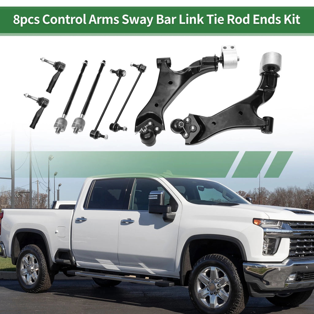 8 Piece Front Suspension Control Arm Kit Replacement for Chevrolet Equinox (2005–2019)