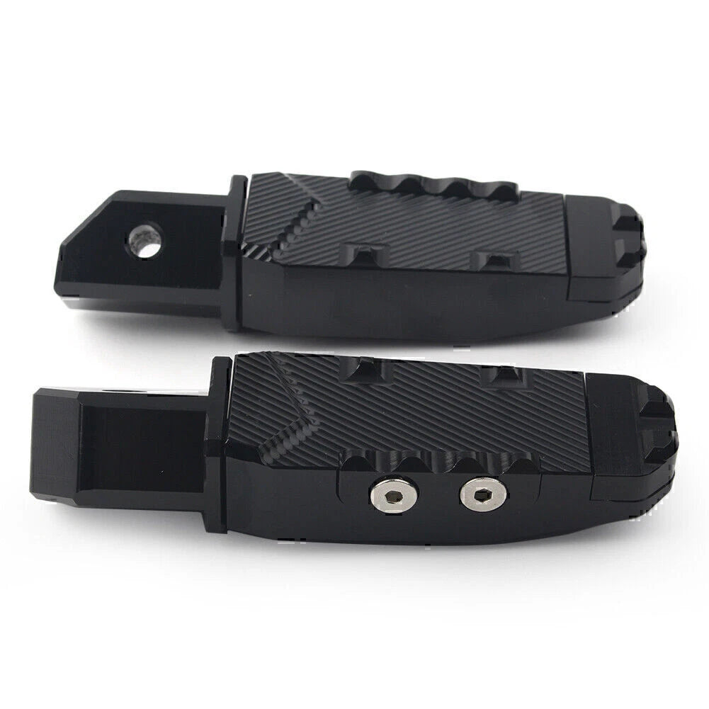 2X Black Rear Passenger Foot Pegs for Honda CBR600RR (2003–2019)