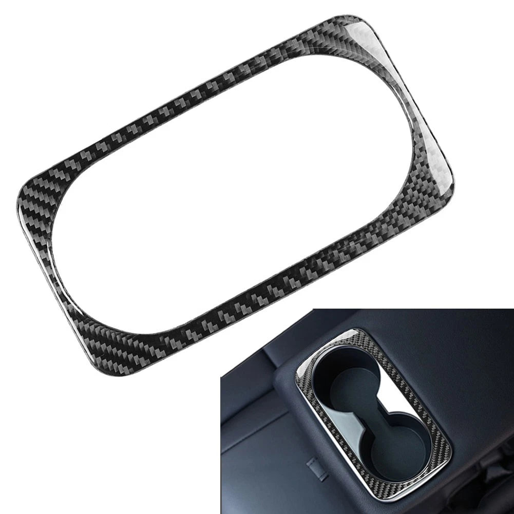 Rear Armrest Cup Holder Frame Cover Trim for Kia Stinger (2018–2023) Black