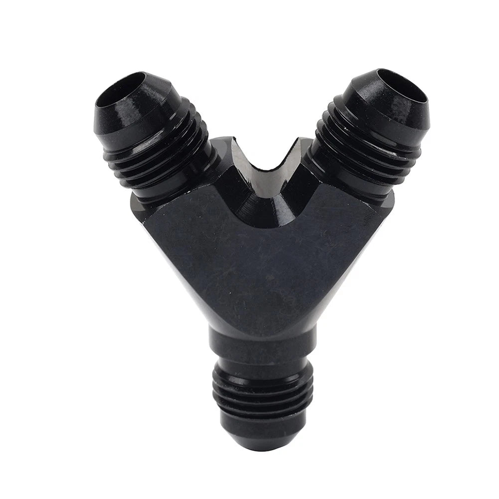 10AN Y Fuel Block Flare Union Fitting Adapter Coupler Black