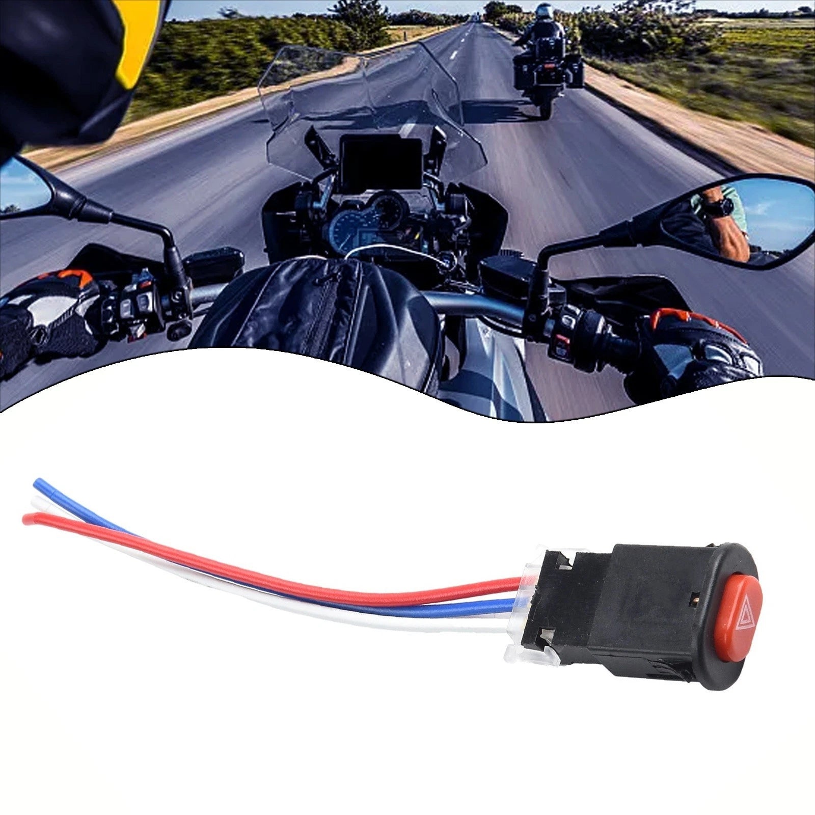 Hazard Light Switch Button for Motorcycle (Universal Fit)