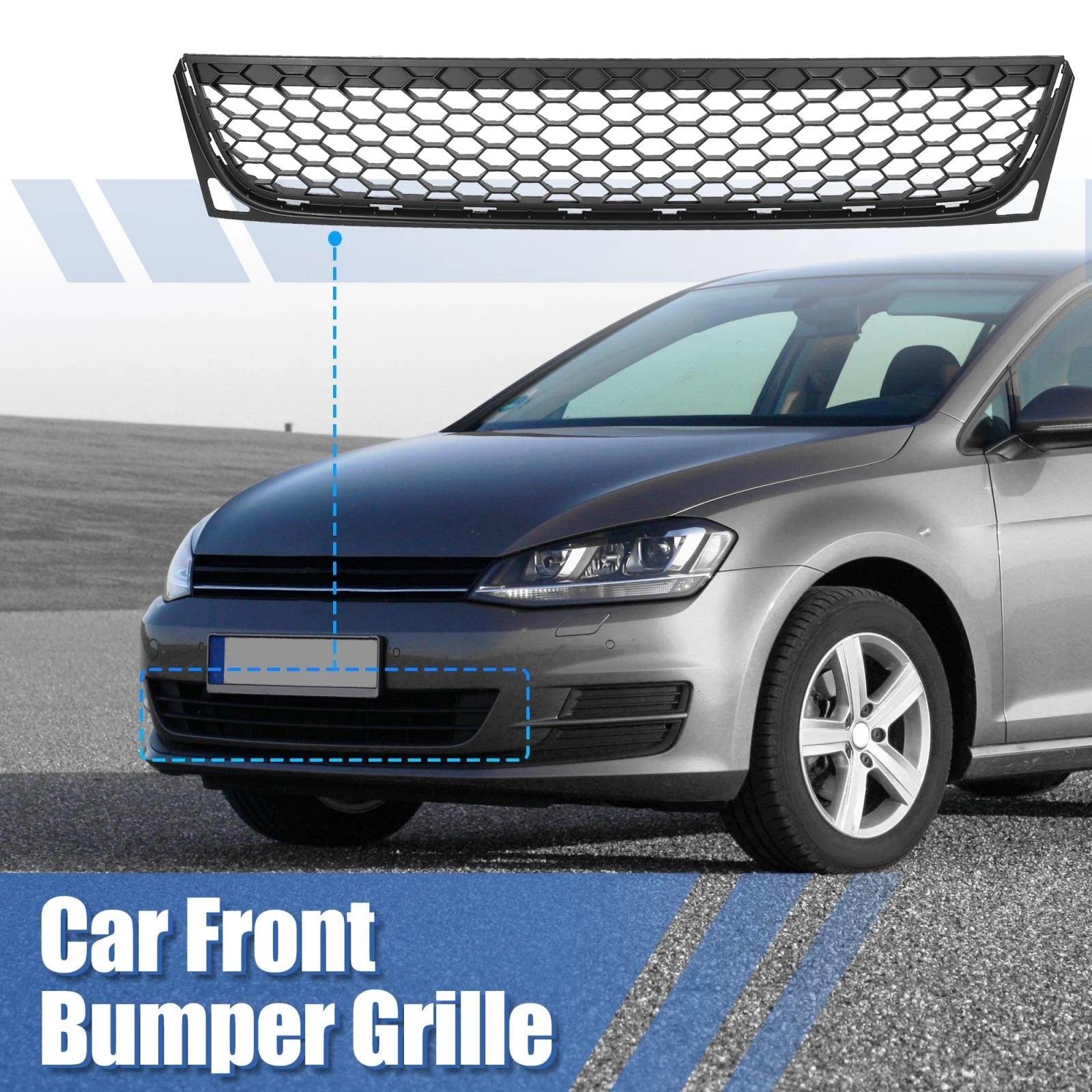 Mesh Front Bumper Lower Center Grille for Volkswagen (2010–2014)