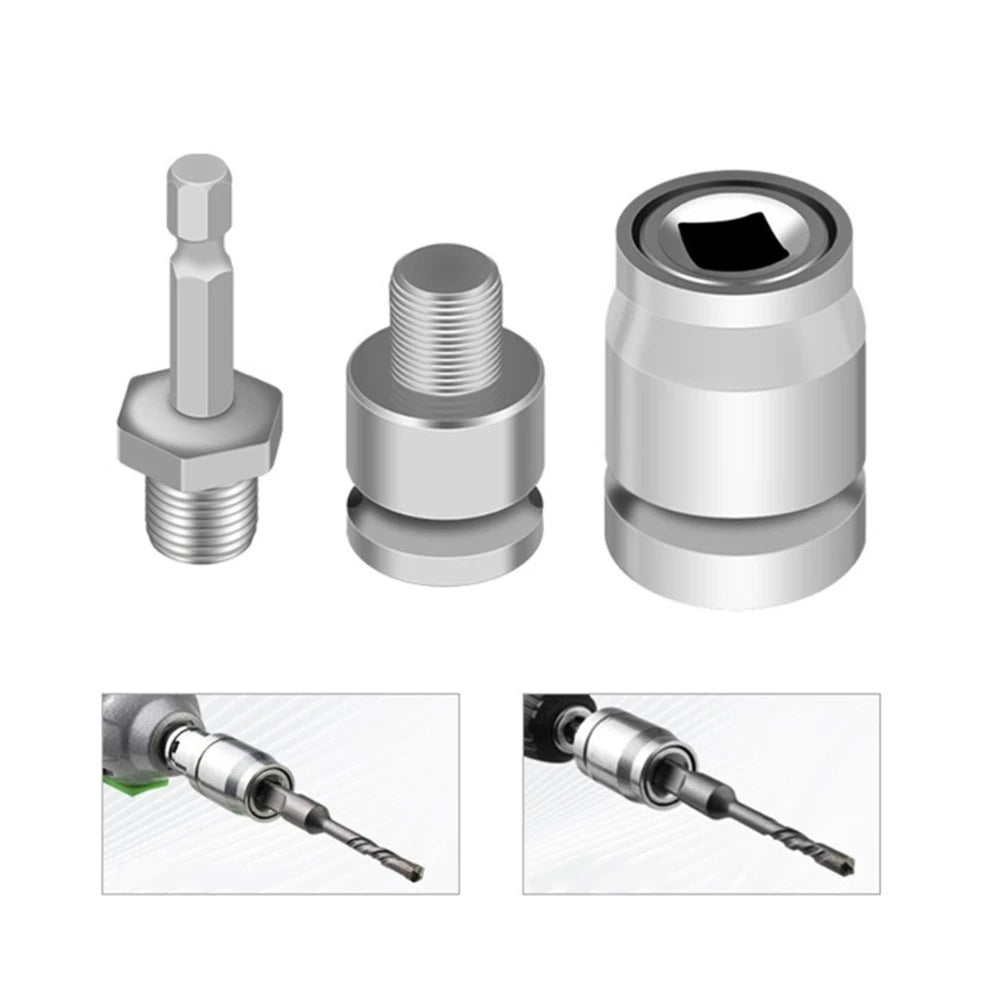 3X Electric Hammer Drill Accessory Kit with 3 Adapters