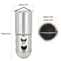 50mm Motorcycle Exhaust Pipe Baffle Muffler Silver Tone