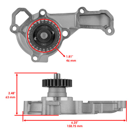 Water Pump Replacement for John Deere HPX 620i 625i Gator 615E (2008–2010)