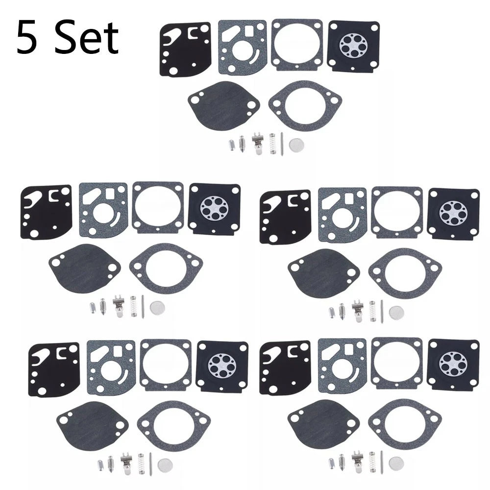 Set of 5 Carburetor Repair Kits for Zama RB-97 C1Q-S72 C1Q-S110 C1Q-S110A