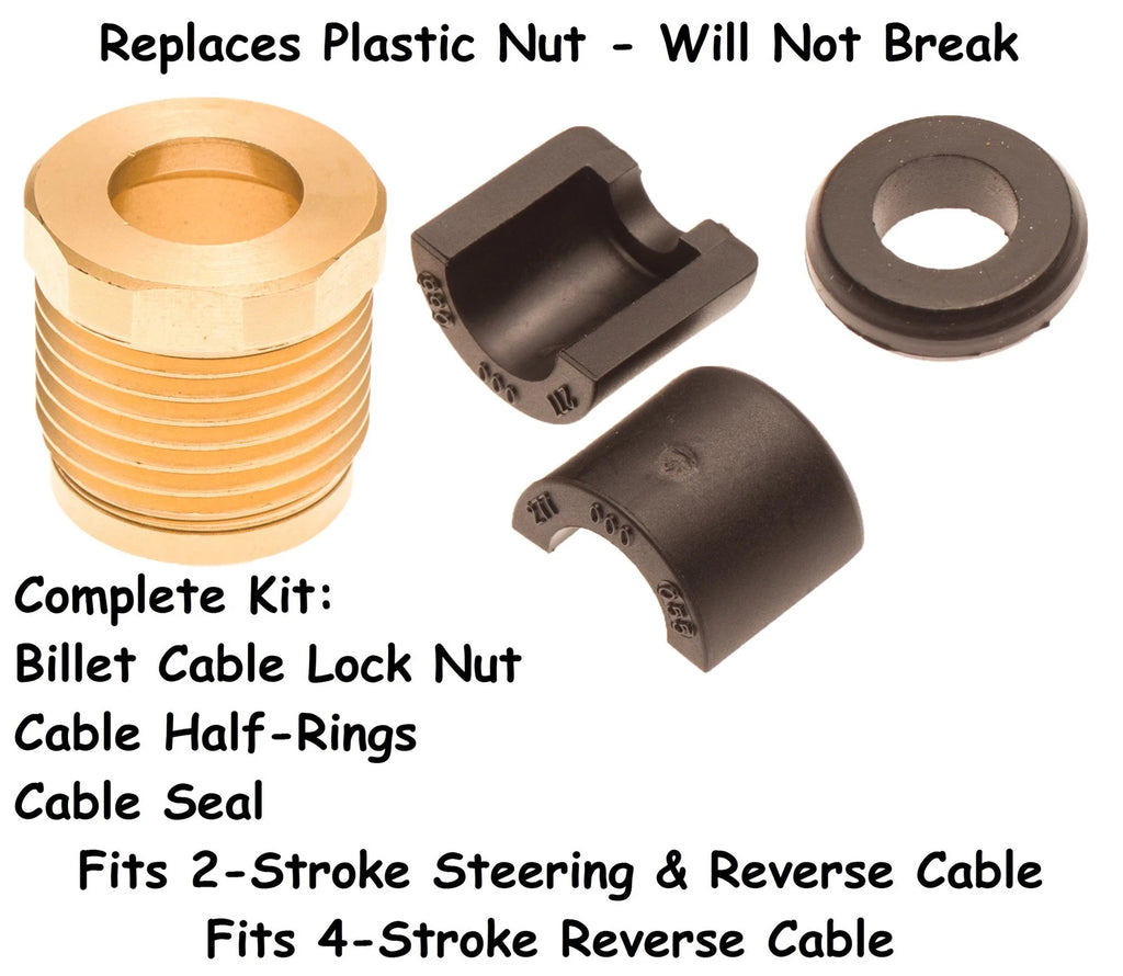 Billet Reverse Cable Lock Nut Seal & Half Ring Kit for Sea Doo GTI GTX RXP RXT (2003–2023)