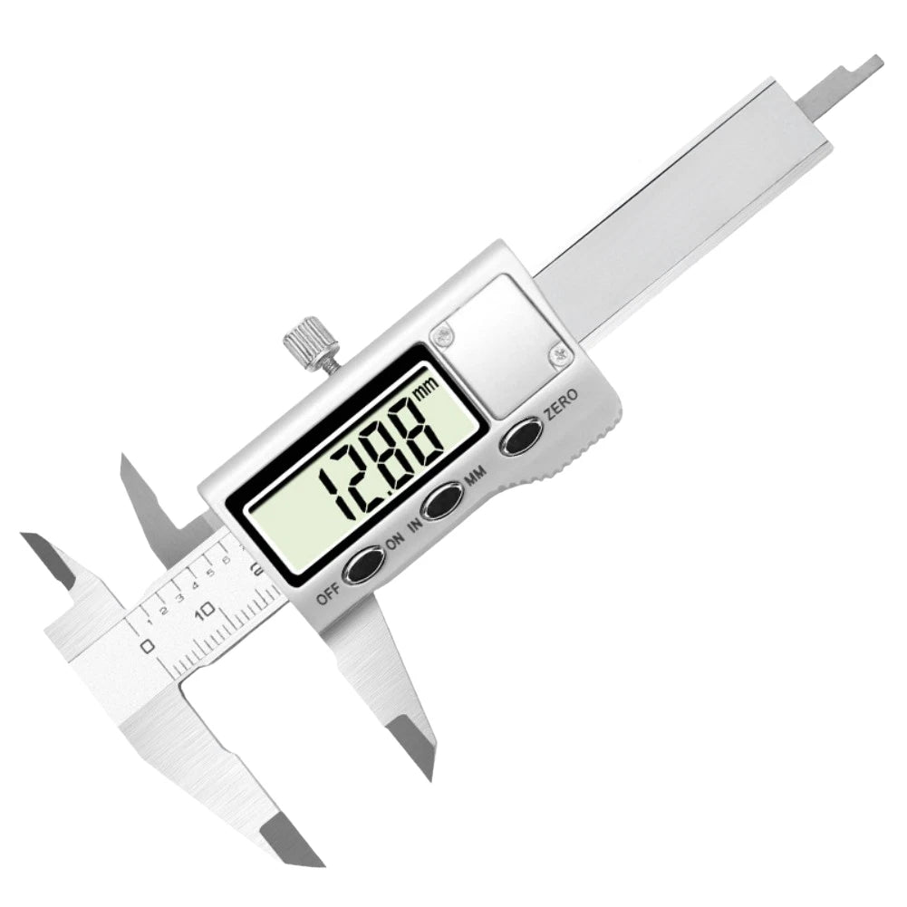 Compact Digital Vernier Caliper with Auxiliary Pusher, Zinc Alloy Housing