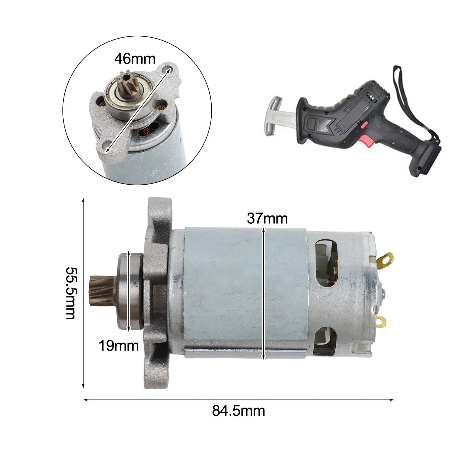 Electric Rotor for Reciprocating Saws 21V Lithium Motor Unit