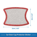 Car Door Handle Protector for (8x10cm, White, Red)