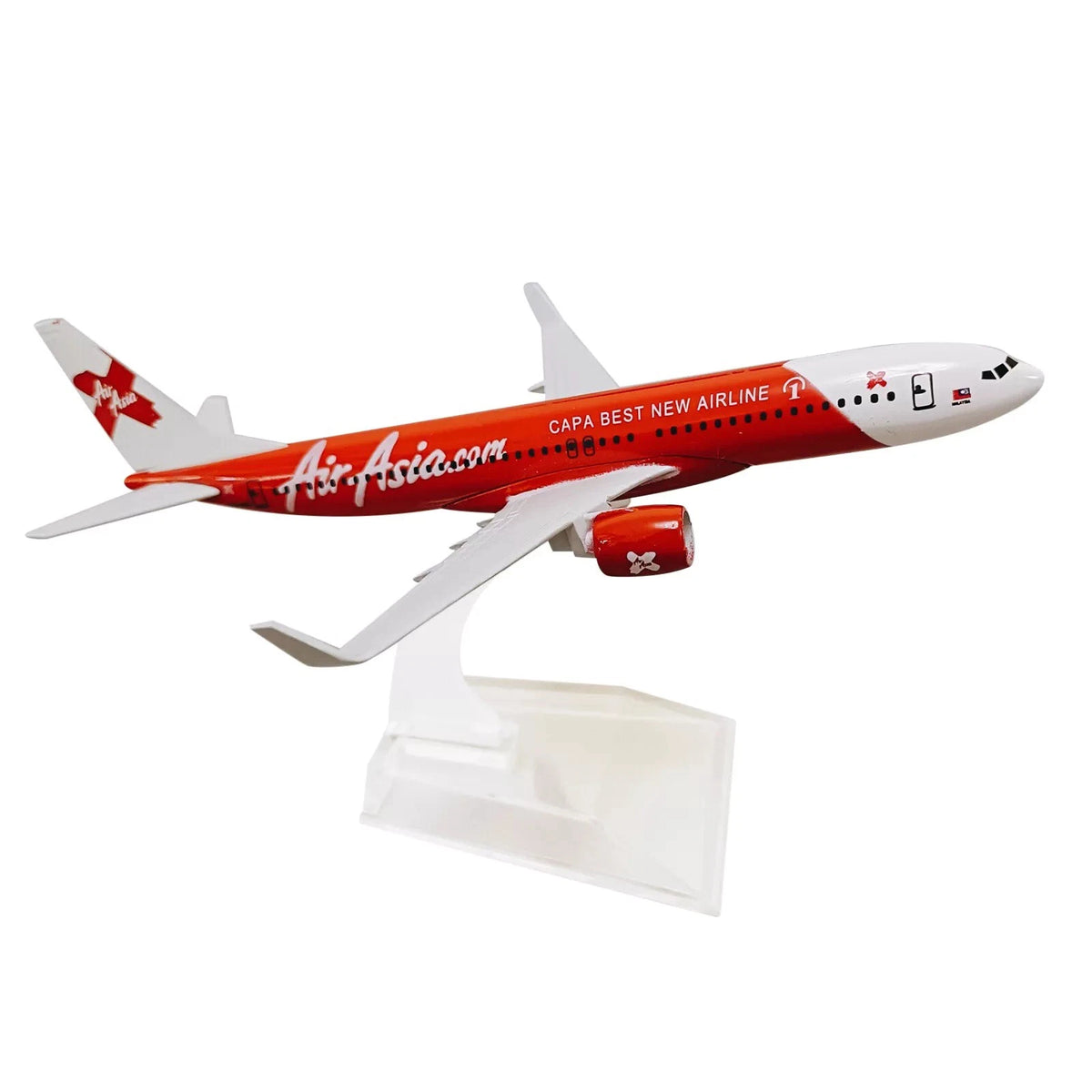 Diecast Alloy Air Asia Airlines B737 Model Toy Decor (1/400 Scale)