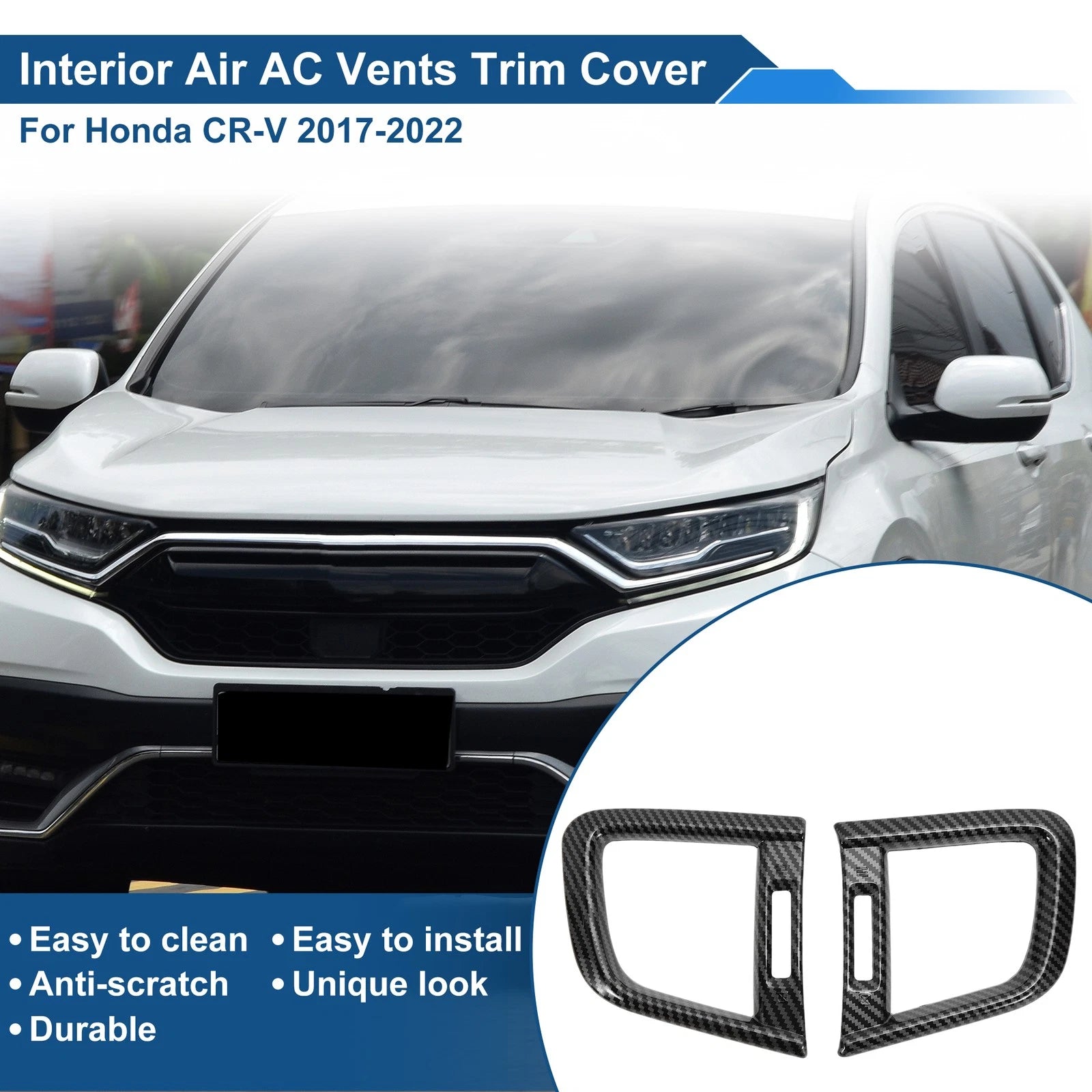 Center Console Air Vent Cover Trim Kit for Toyota Center Console (Front) (2017–2024)
