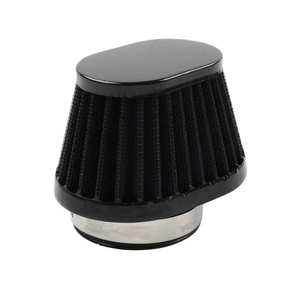 55MM 2.17" Motorcycle Oval Air Intake Filter Cleaner Pod Washable Reusable
