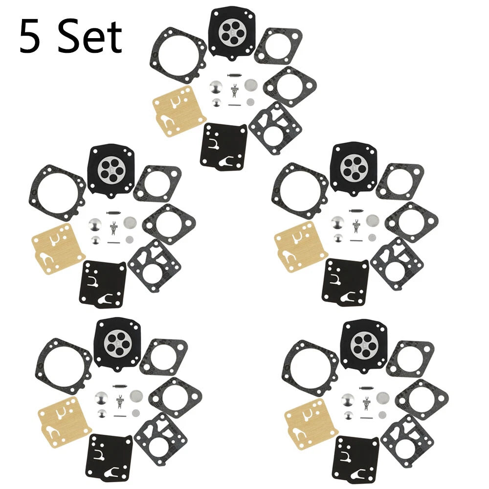 Set of 5 Carburetor Repair Kits for Tillotson RK-23HS RK-17HS Homelite X-12