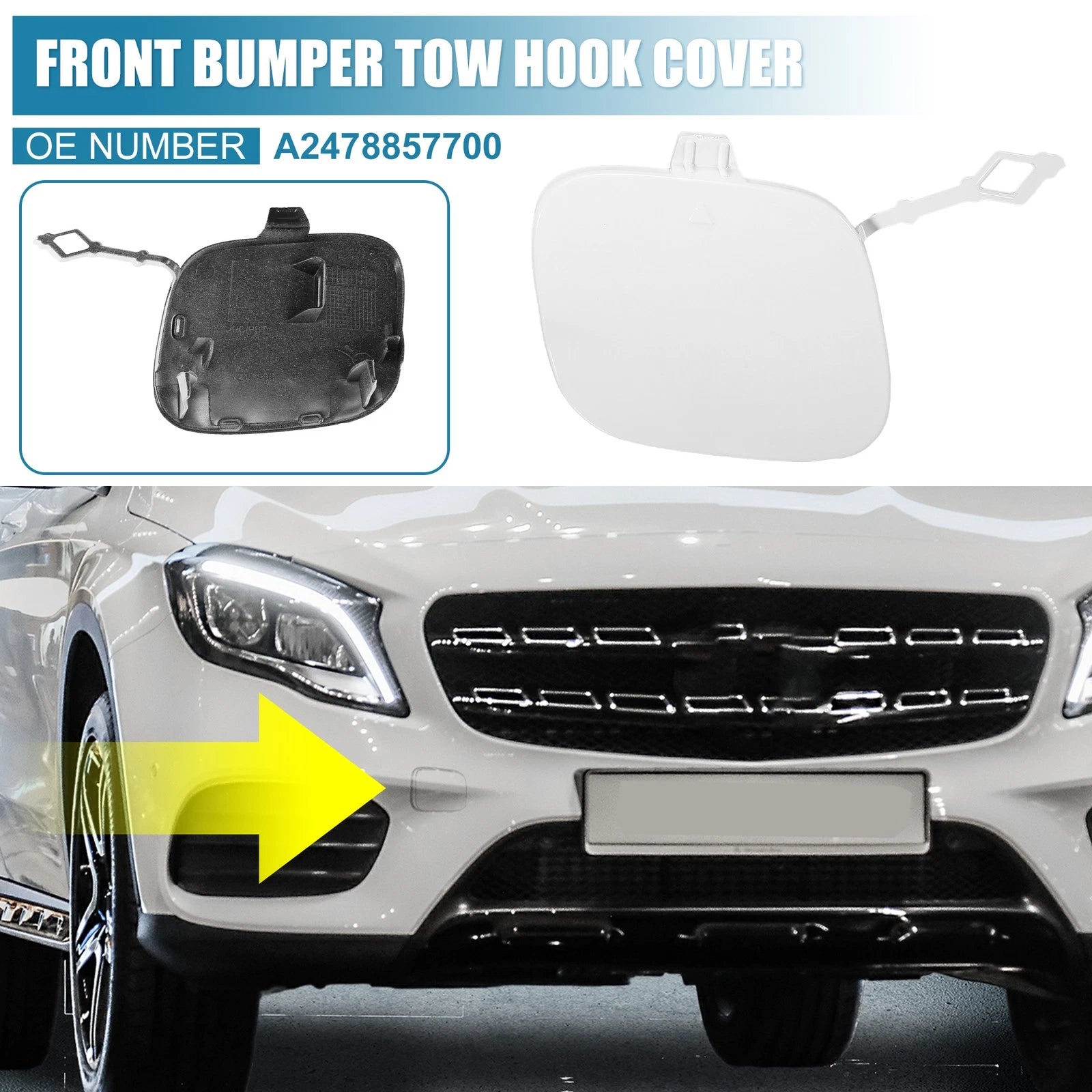 Tow Hook Cover Front Right Replacement for Mercedes-Benz GLB250 (2020–2022)