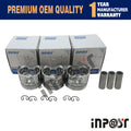 3X STD Piston Set 67mm for Kubota D782 (Part Numbers: STD)