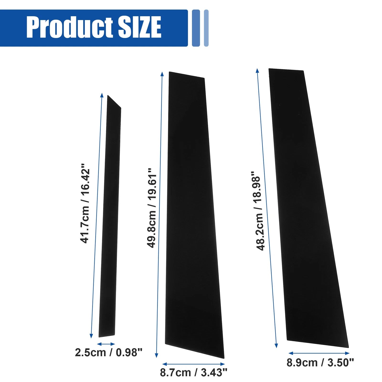 Window Pillar Posts Cover Glossy Black for Mercedes-Benz M/ML-Class (2006–2015)