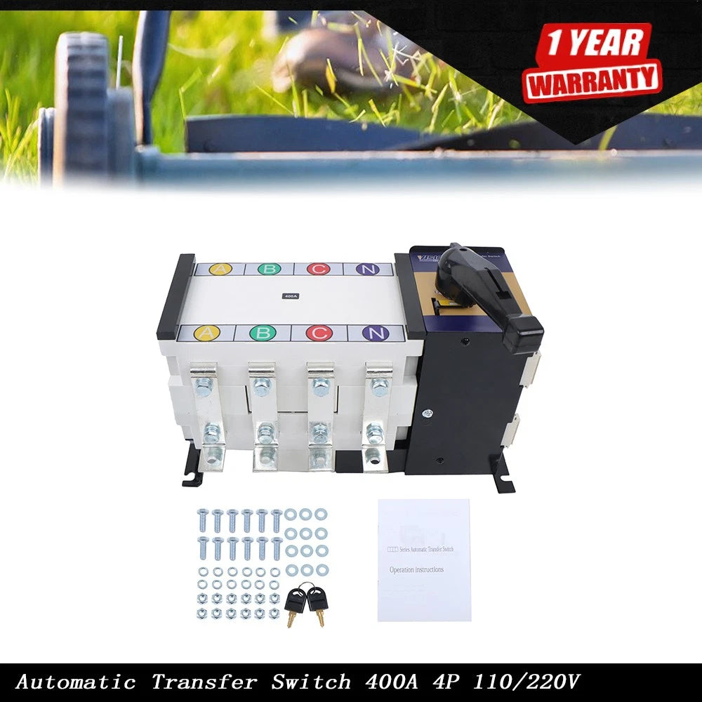 Automatic Transfer Switch 400A 4P for Grid to AC Generator (110/220V)