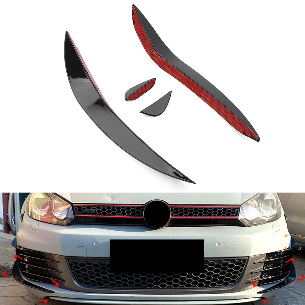 Front Bumper Lip Splitter Spoiler for VW Golf 6 MK6 (2009–2013)