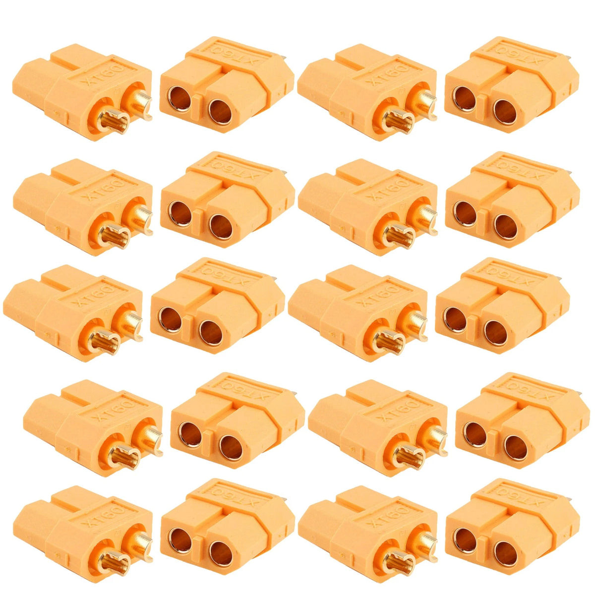 20 Pack XT60 Male & Female Connectors for RC Drone Multirotor (No Year)