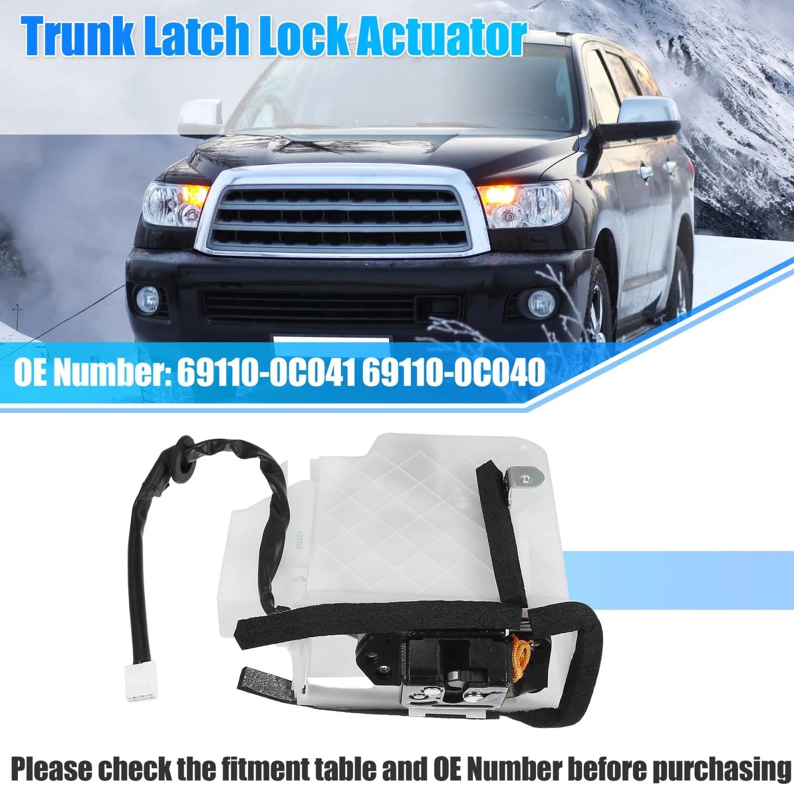 Tailgate Latch Actuator Rear Replacement for Toyota Land Cruiser (2008–2021)