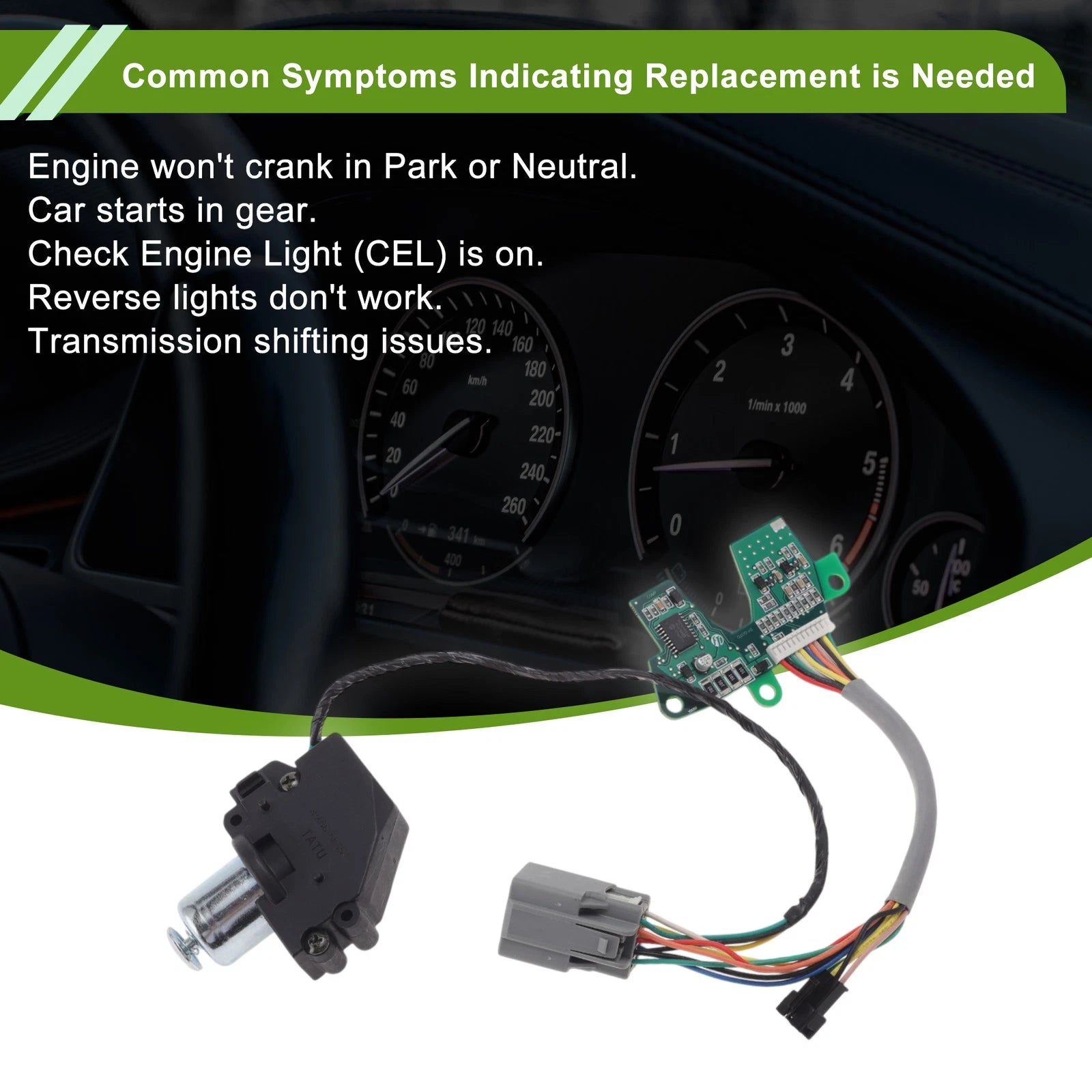 1 Pc Neutral Safety Switch for Ford Focus (2004–2009) 2S7P72484TT
