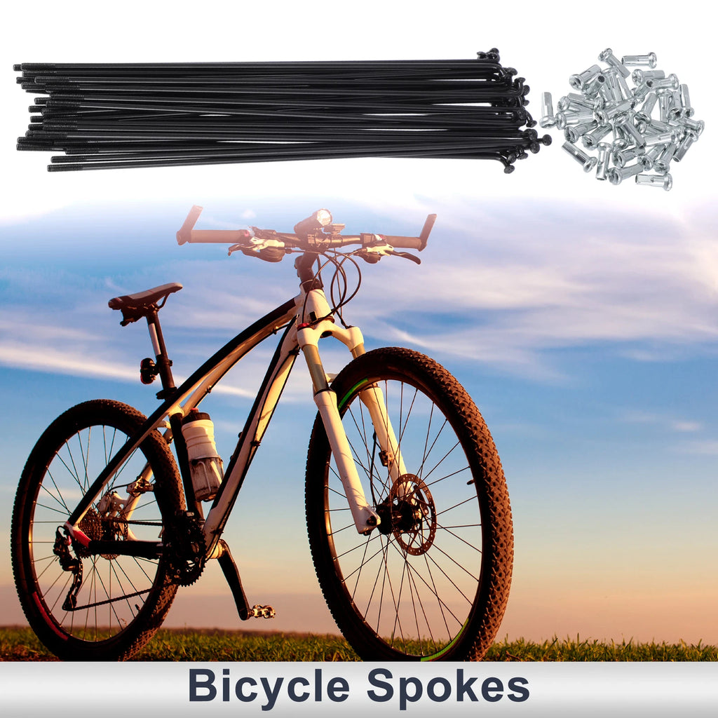 Bicycle Spokes Nipple Replacement Set 13G 45 Steel Black Universal (Universal)
