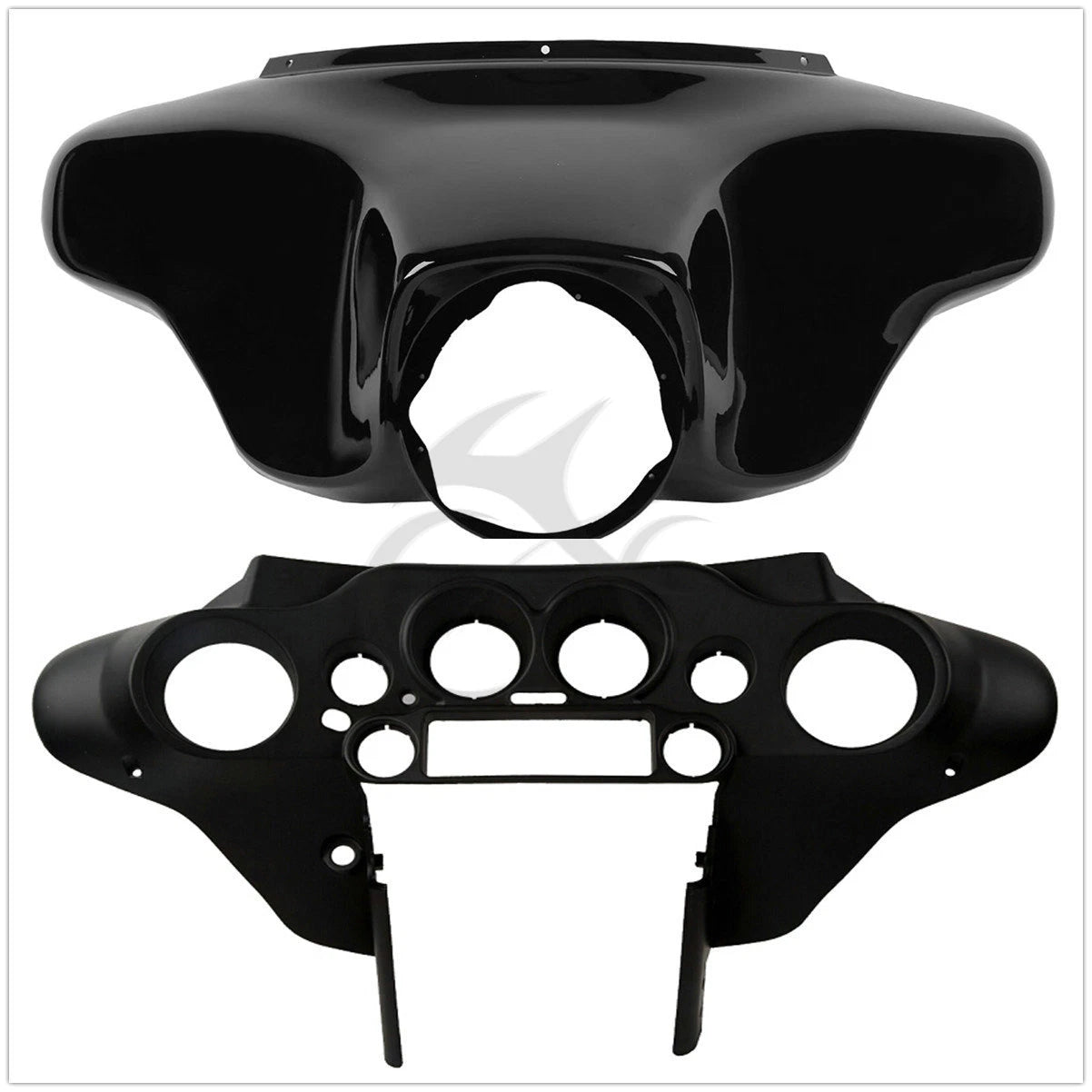 ABS Batwing Inner Outer Fairing for Harley Electra Glide (1996–2013) Black