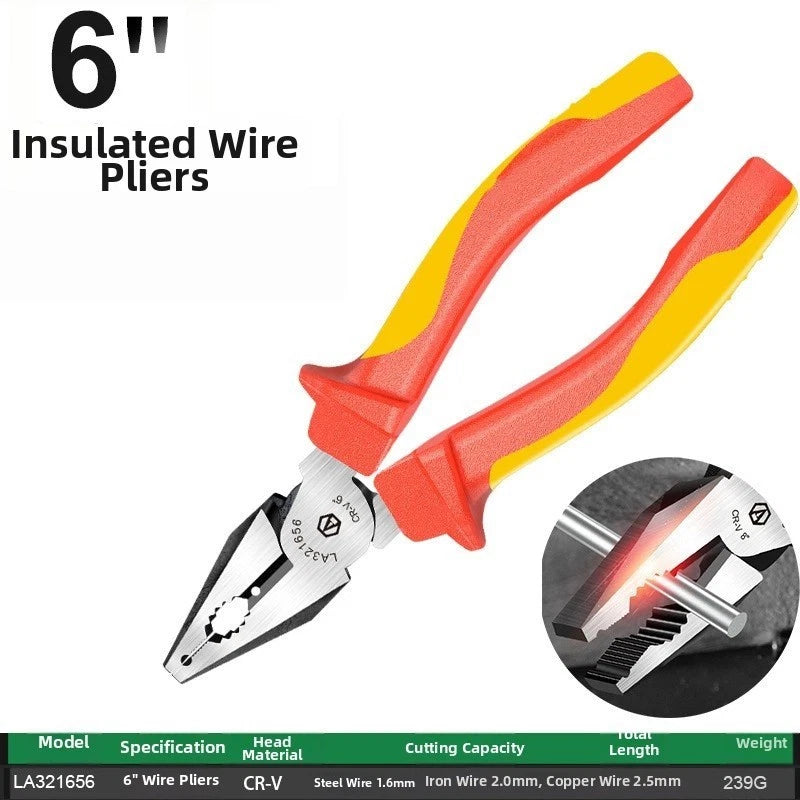 6 Inch Needle Nose Pliers for Electrical Repairs (1000V Insulated)
