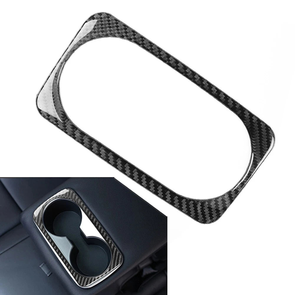 Rear Armrest Cup Holder Frame Cover Trim for Kia Stinger (2018–2023) Black