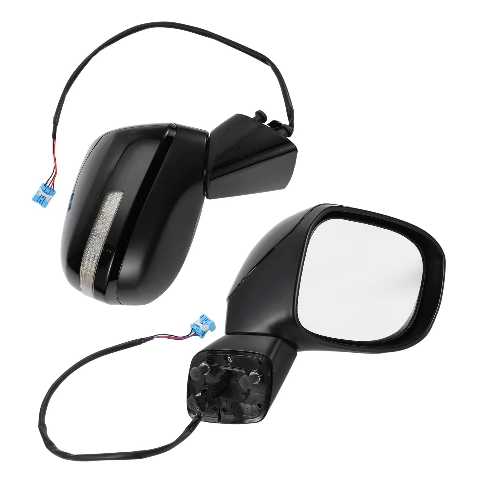 Right Side Door Mirror for Honda Civic (Manual Folding, Gloss Black)