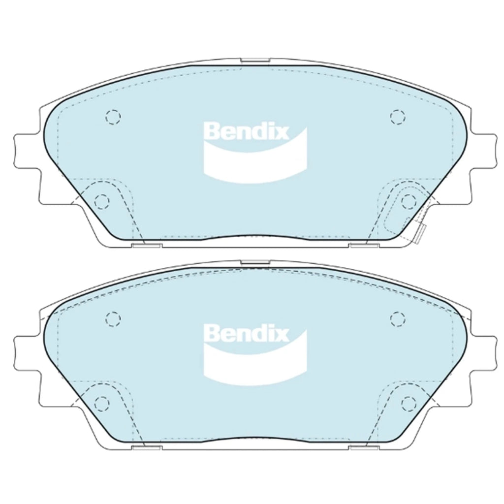 Set of 4 Bendix Front Disc Brake Pads for Mazda 3 (2014–2016)