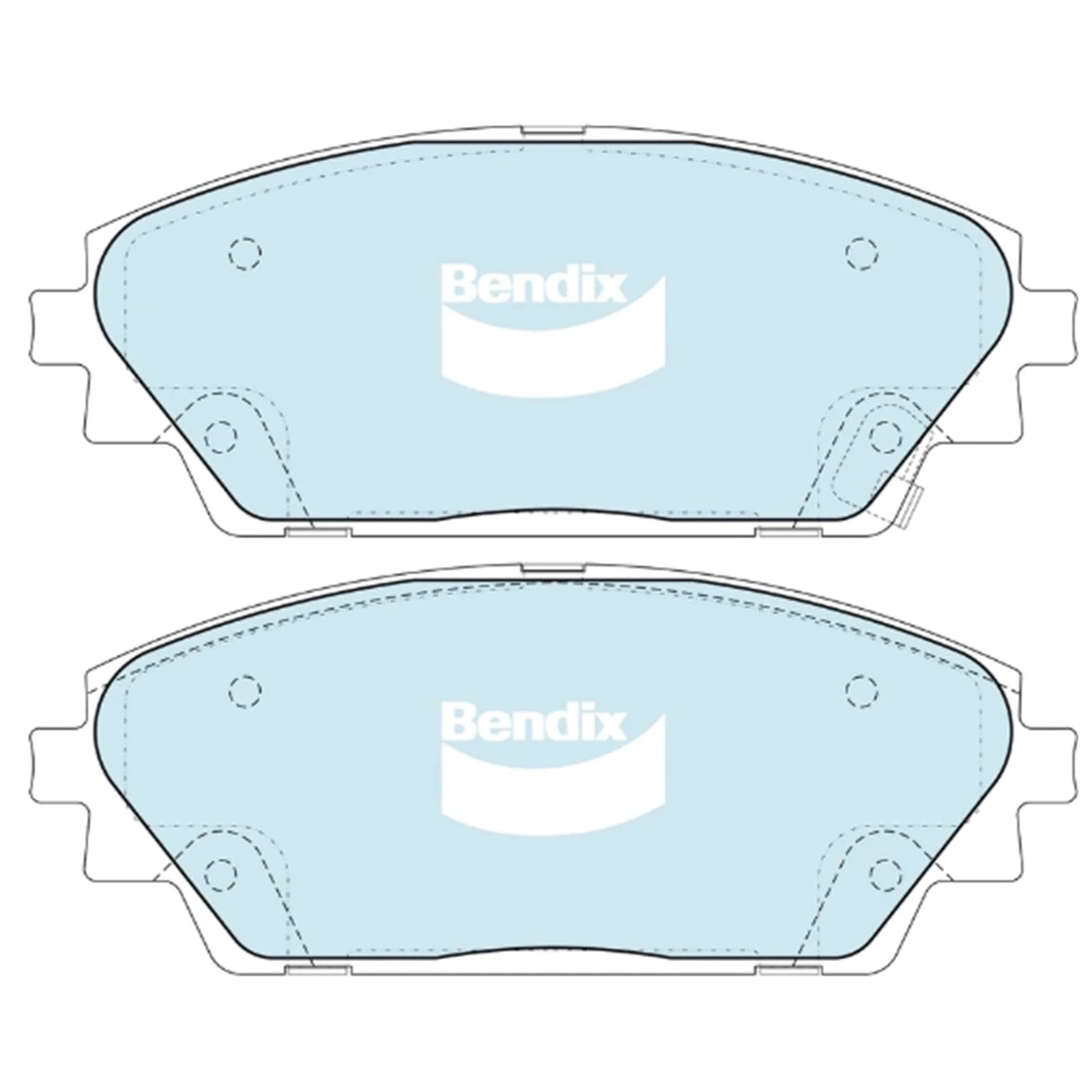 Set of 4 Bendix Front Disc Brake Pads for Mazda 3 (2014–2016)