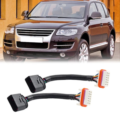 2X Headlight Wiring Harness Adapter for Volkswagen Touareg (2004–2007) 7L6971071A
