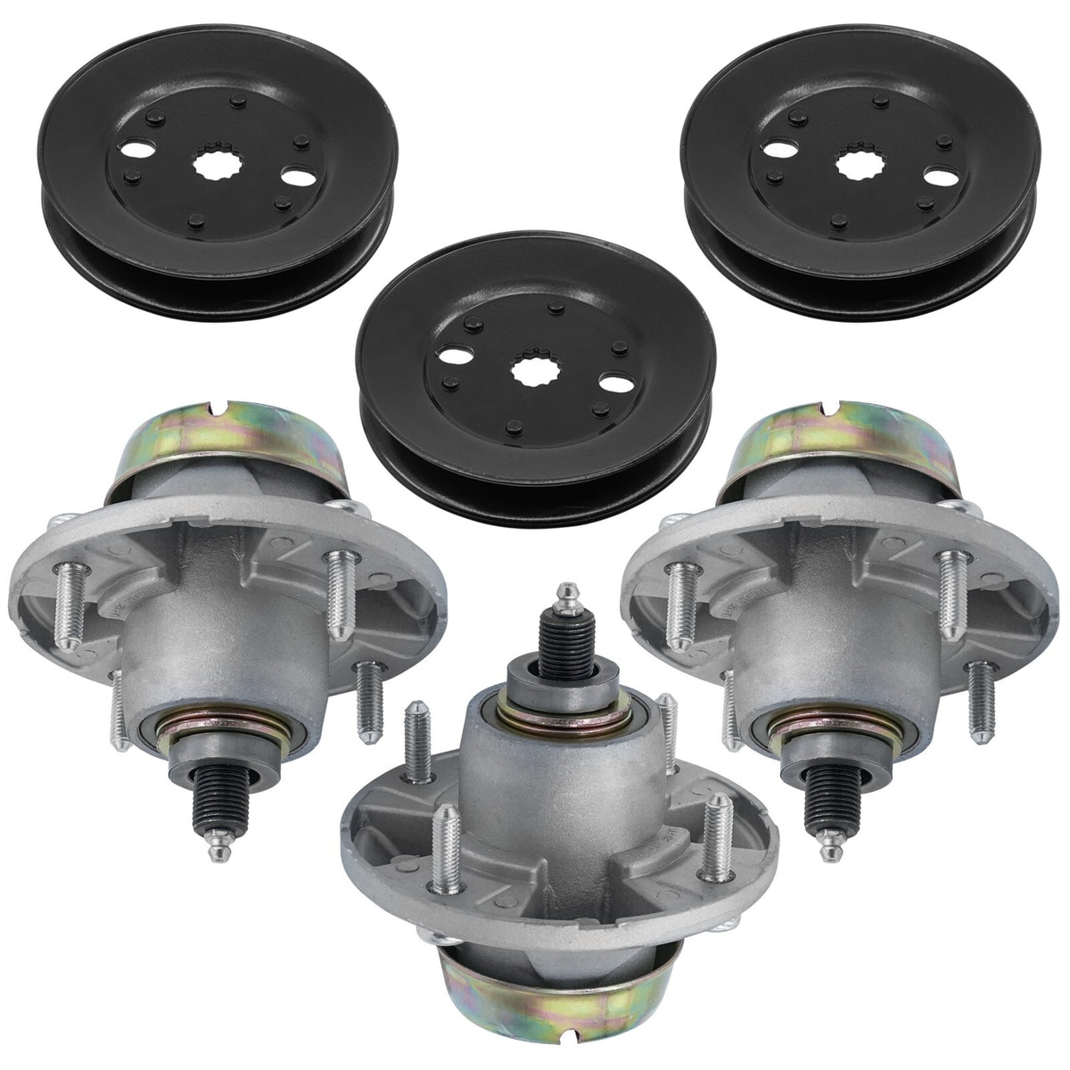 Caltric Deck Spindle Assembly with Pulley for John Deere X534 (2003–2017)