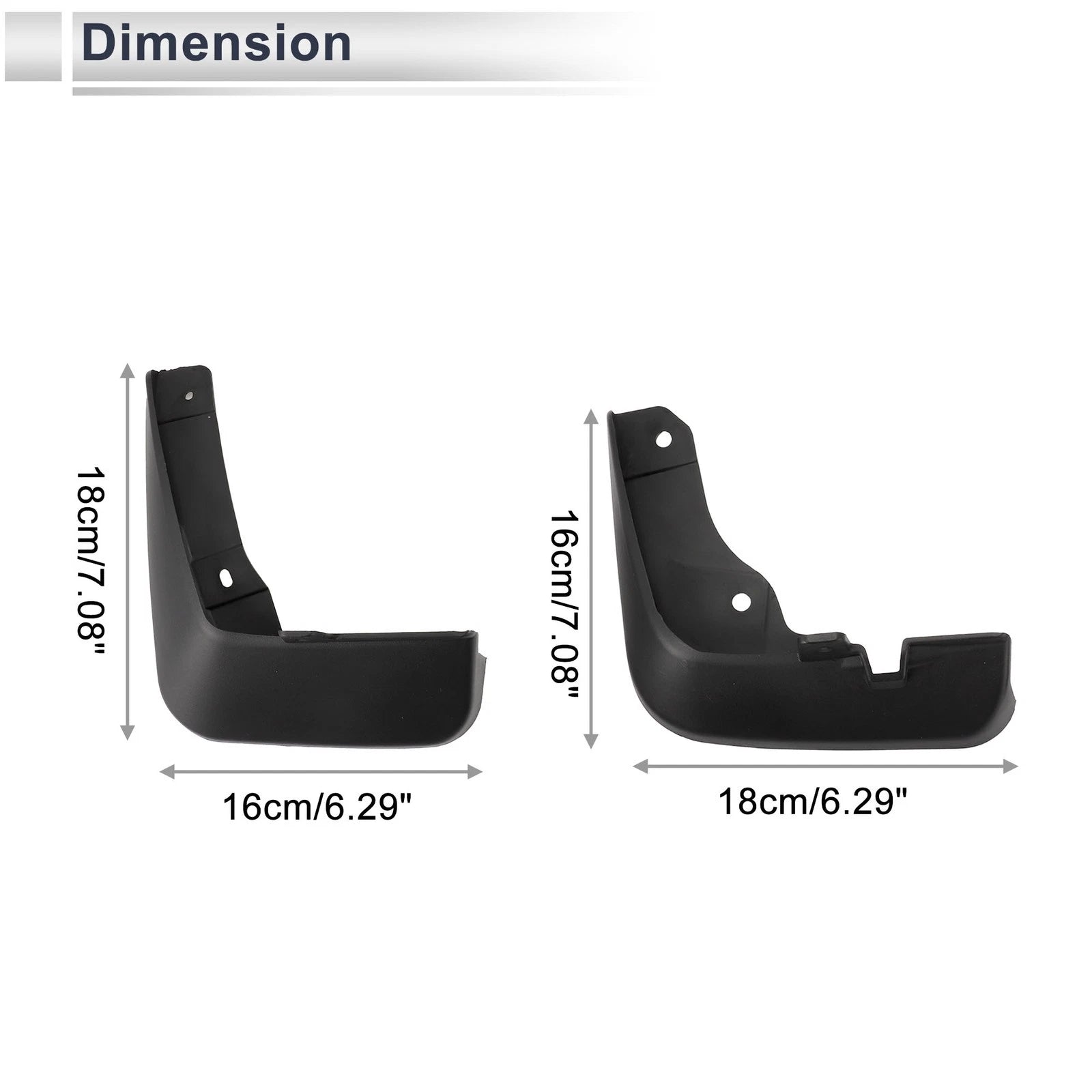 Mud Flaps Splash Guards Front Set for Mazda Axela Sedan (2014–2017)