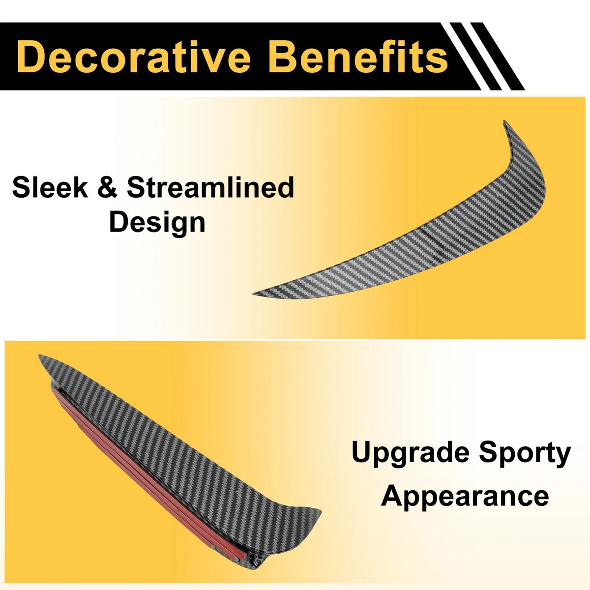1 Pair Rear Bumper Spoiler for Mercedes-Benz C-Class W205 C43 Coupe (2015–2021)