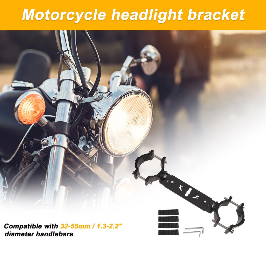 Light Bar Mounting Bracket for Motorcycle (Aluminum Alloy, Black)