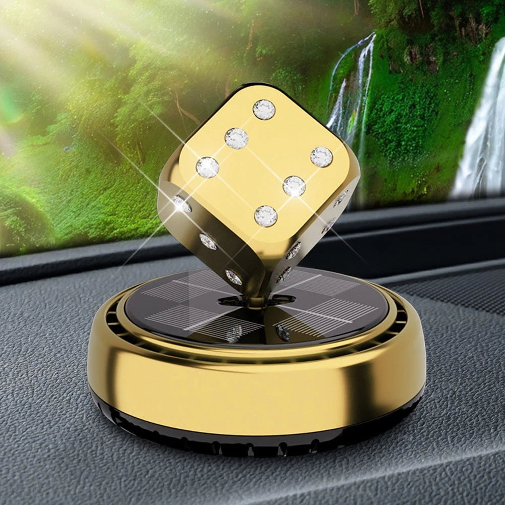 Dice Shaped Solar Air Freshener for Cars (Universal Fit)