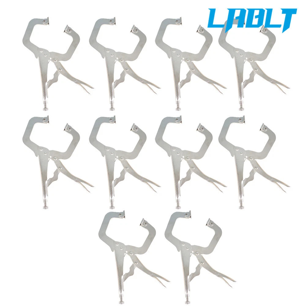 10 Pack Adjustable Locking C-Clamp Pliers