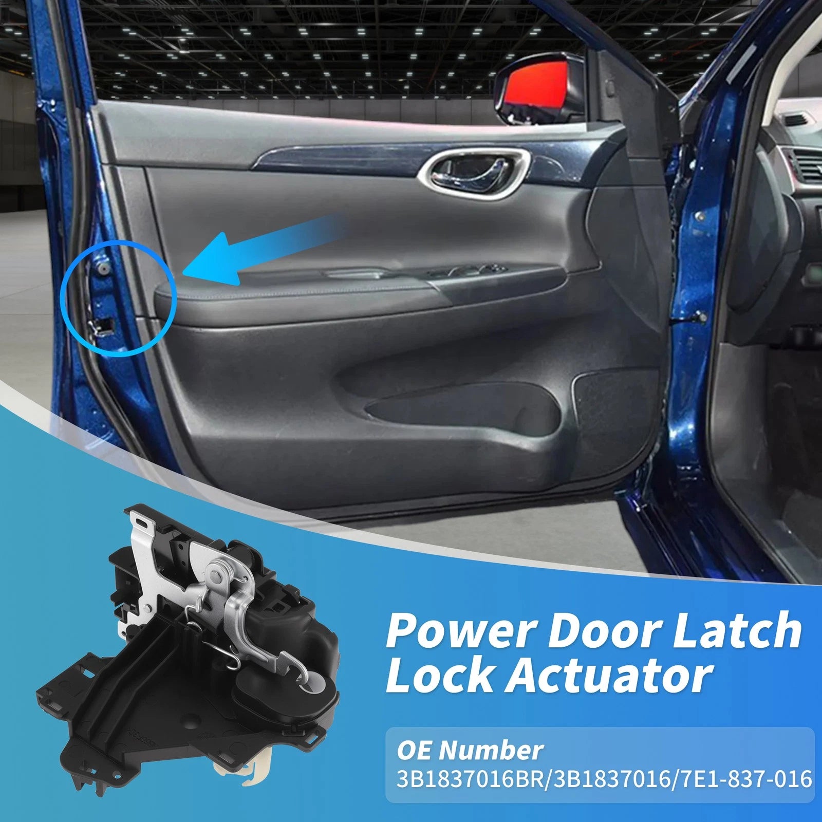 Front Right Power Door Lock Actuator Replacement for Volkswagen GTI (2006–2007)