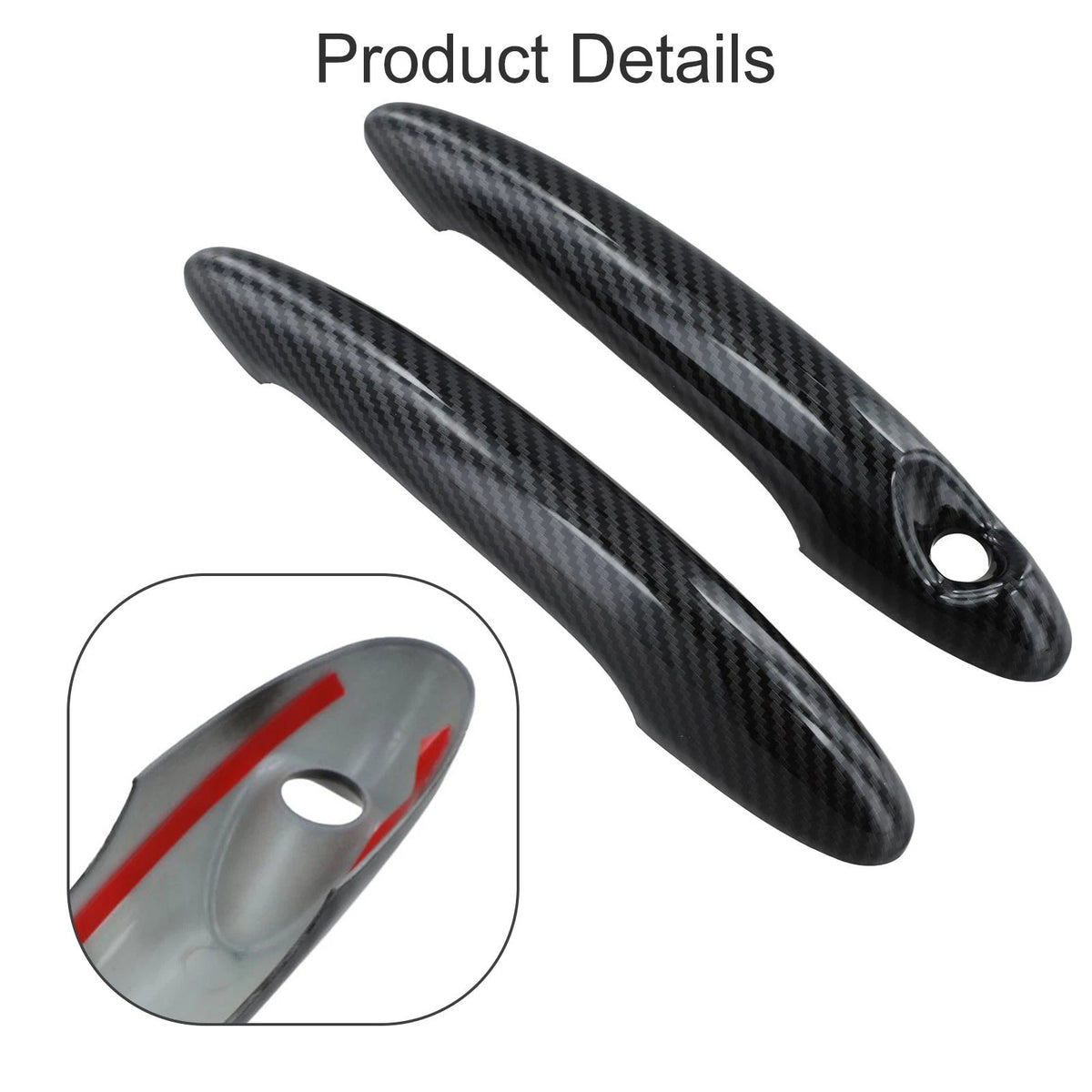 2X Carbon Fiber Door Handle Covers for MINI Cooper S (2002–2021)