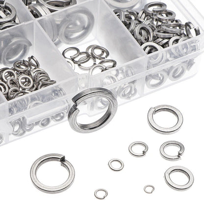 685PCS M2-M12 Stainless Steel Spring Washers Assortment Set