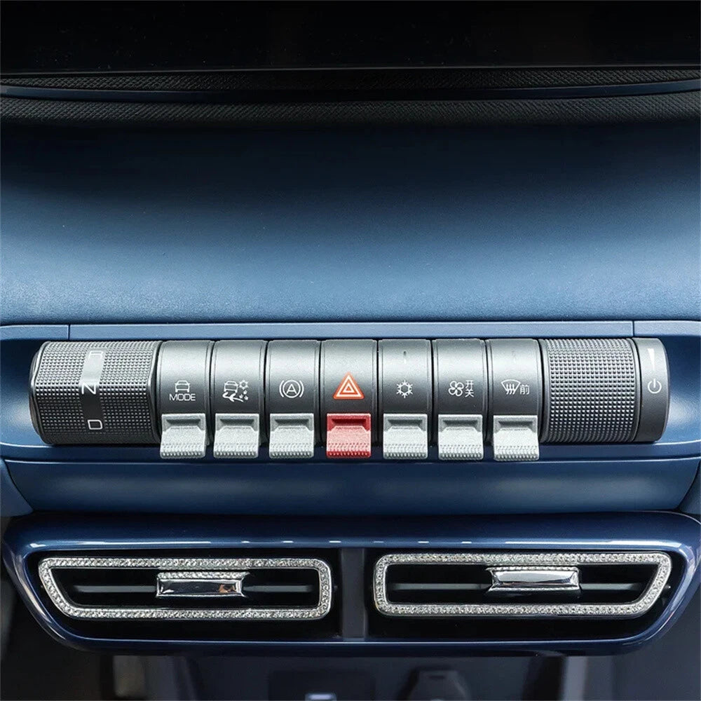 7Pcs Air Conditioning Control Button Knob Stickers for BYD Dolphin Seagull (2021–2023)
