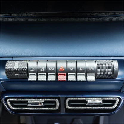 7Pcs Air Conditioning Control Button Knob Stickers for BYD Dolphin Seagull (2021–2023)