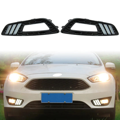 LED Daytime Running Lights for Ford Focus (2015–2016) DRL Amber White