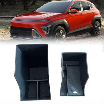 Car Storage Box for Vehicle Organizer (Black Plastic)