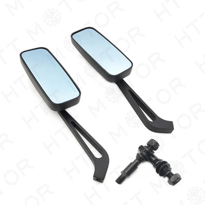 Anti Glare Blue Glass Rearview Mirror for Harley Dyna